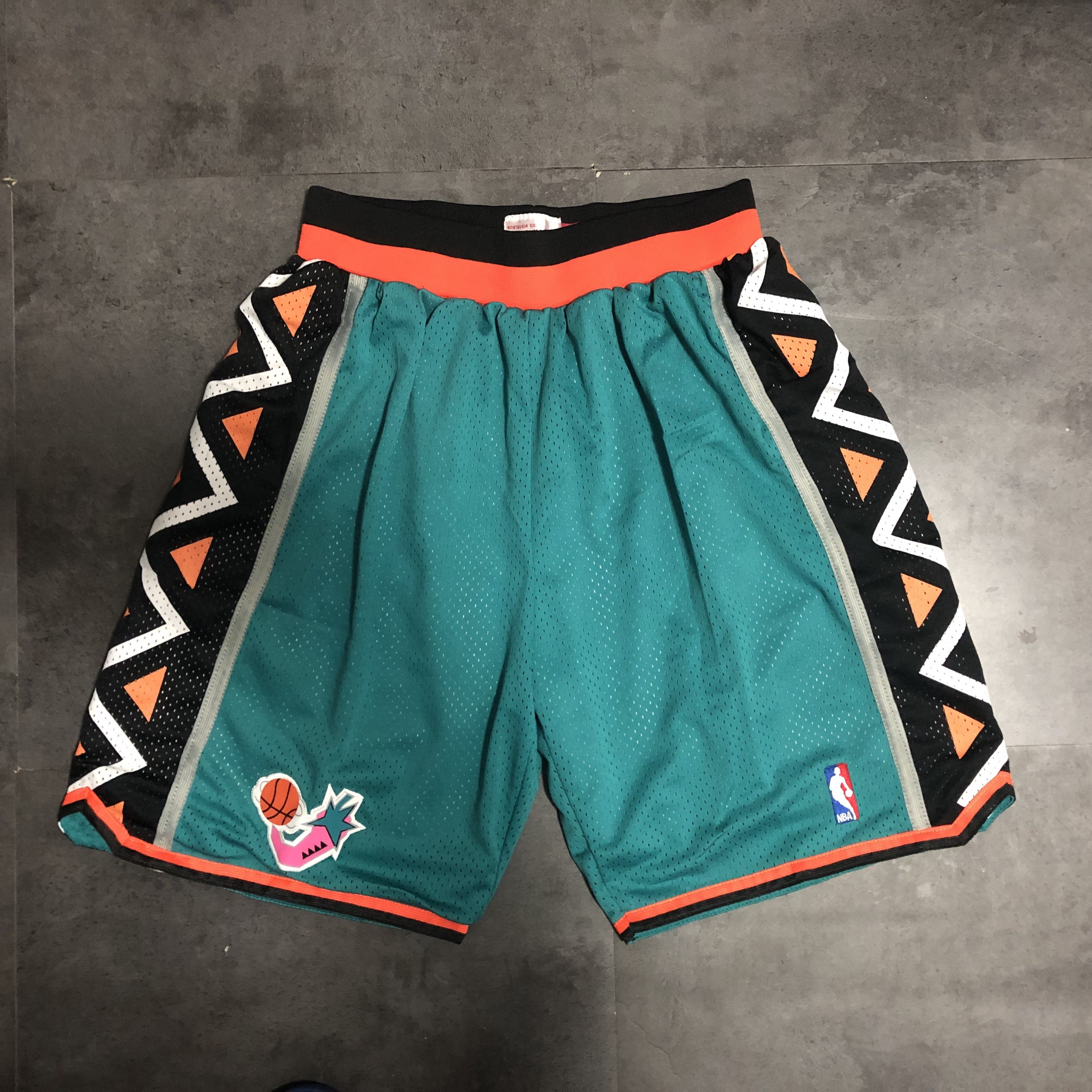 Men NBA 95 all star Green Shorts 0416